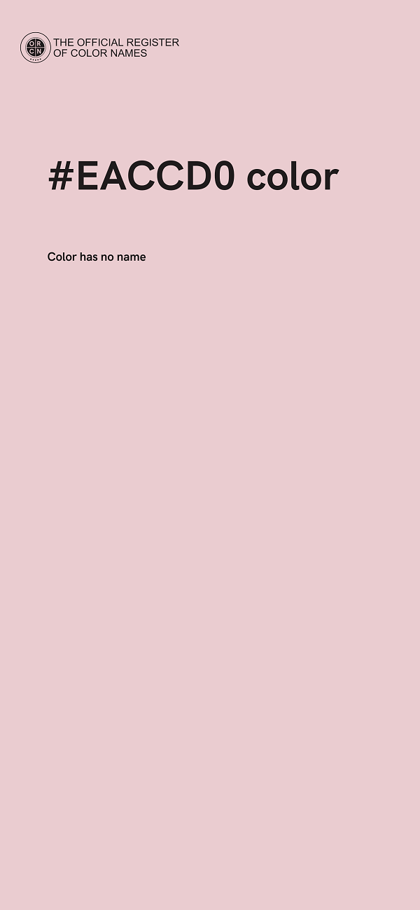 #EACCD0 color image