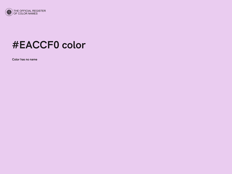#EACCF0 color image