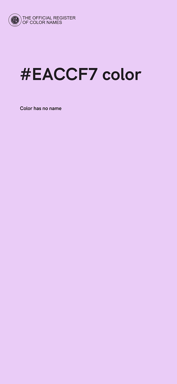 #EACCF7 color image