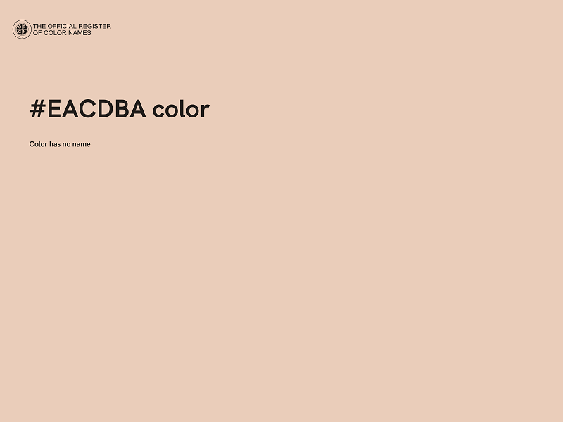 #EACDBA color image