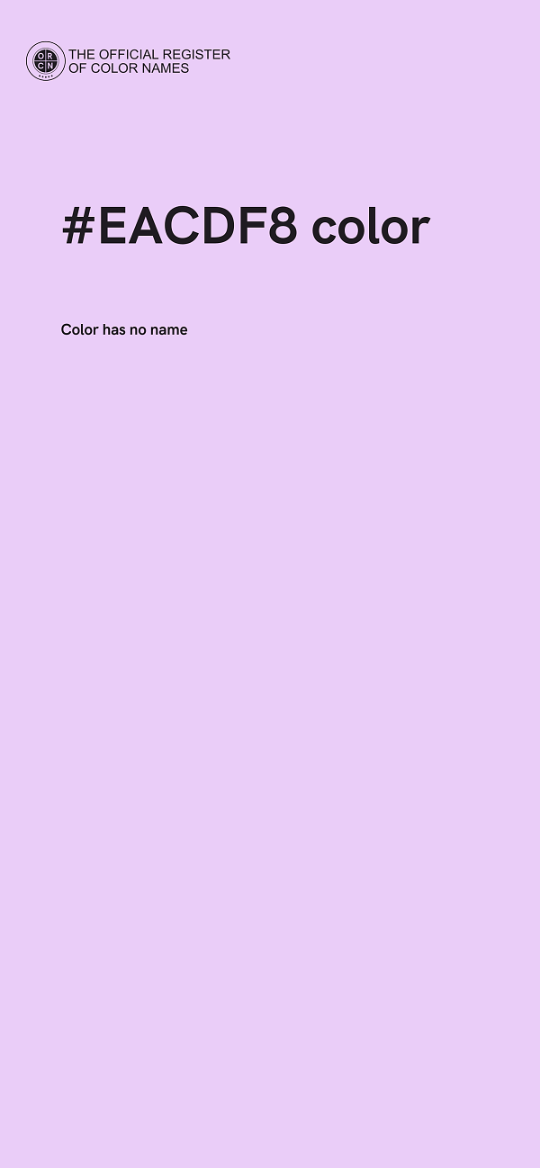 #EACDF8 color image