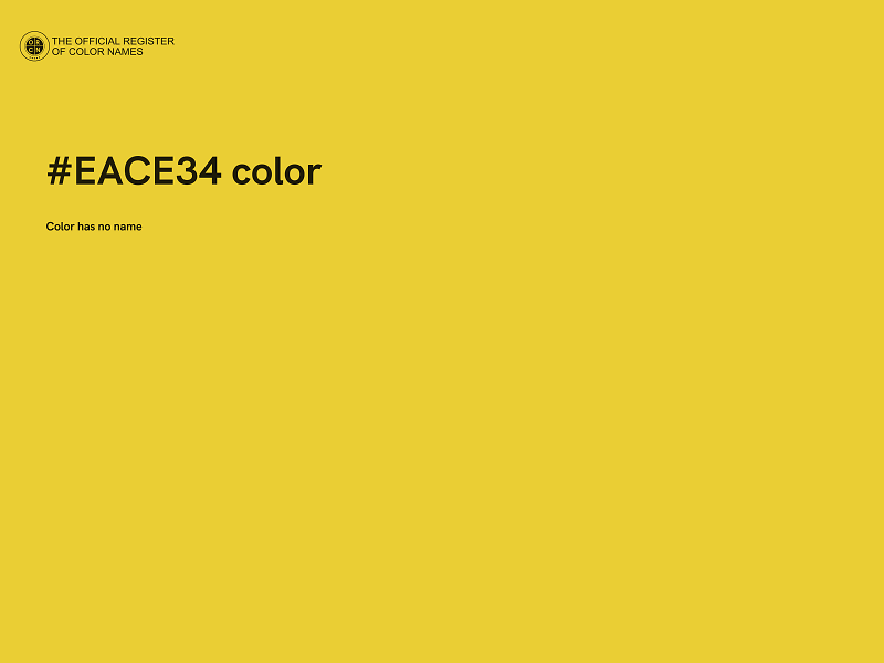 #EACE34 color image