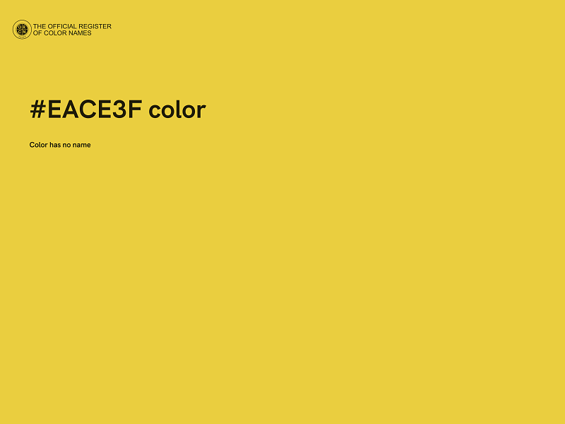 #EACE3F color image