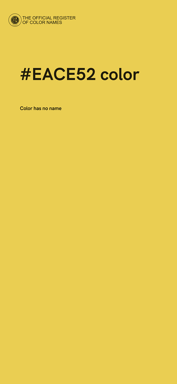 #EACE52 color image