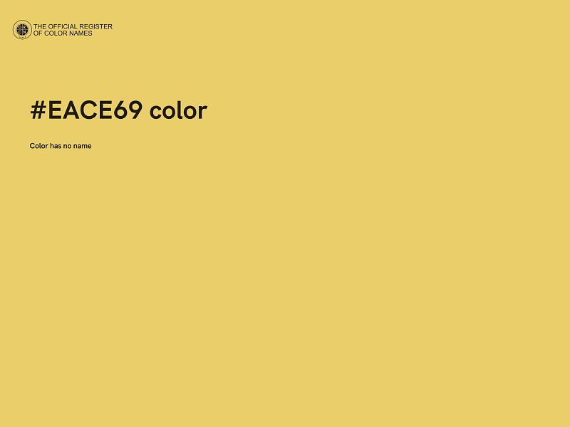 #EACE69 color image