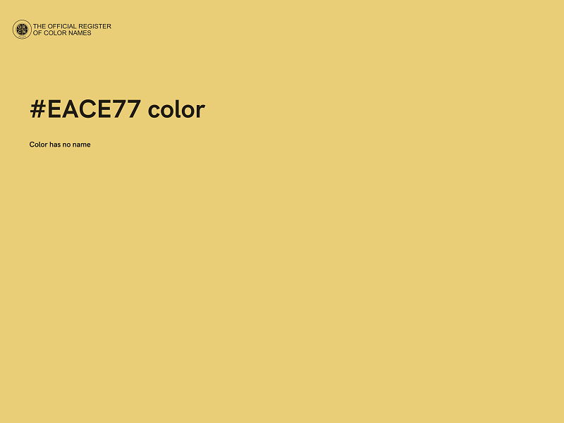 #EACE77 color image