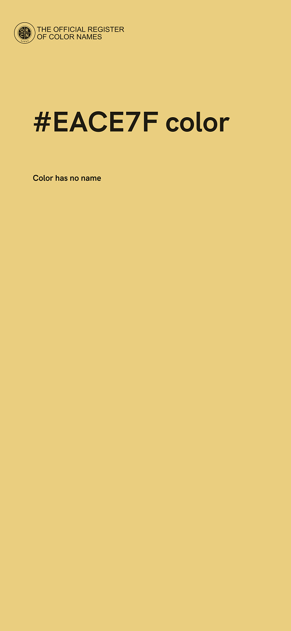 #EACE7F color image