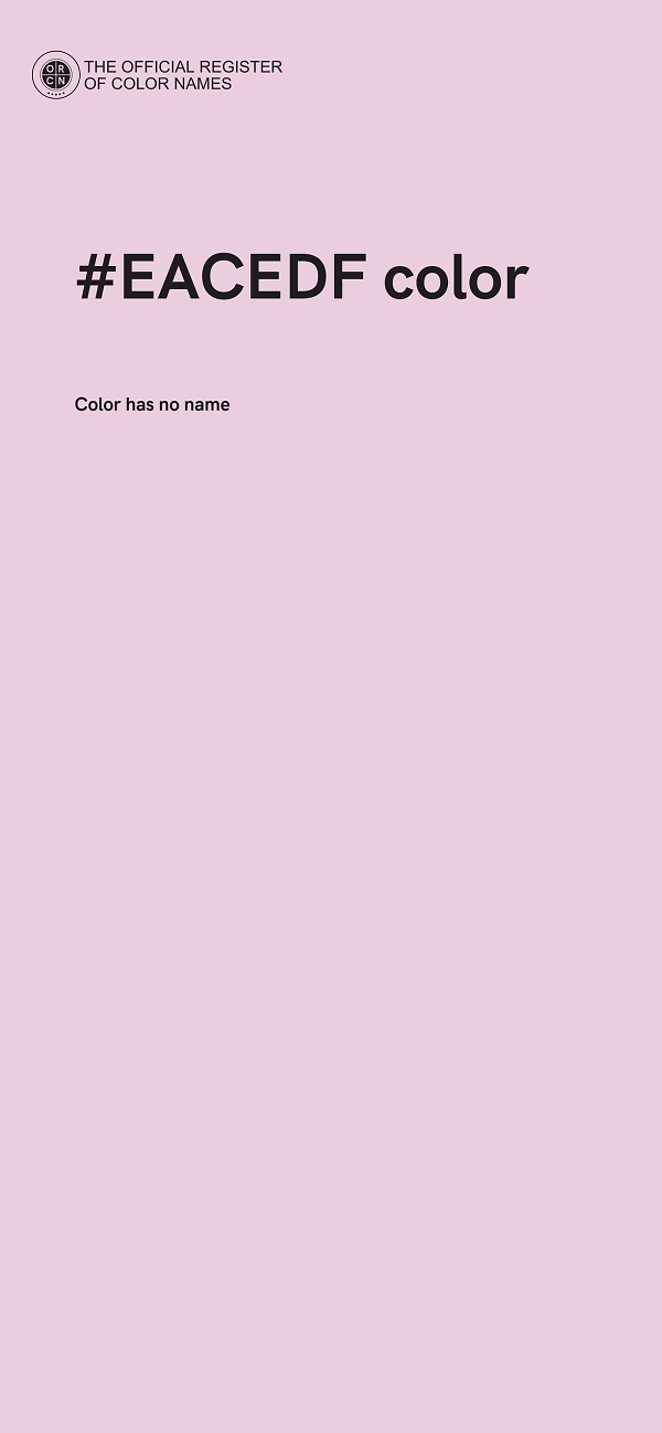 #EACEDF color image