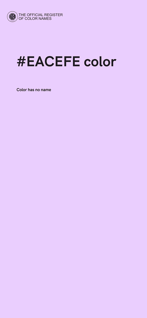 #EACEFE color image