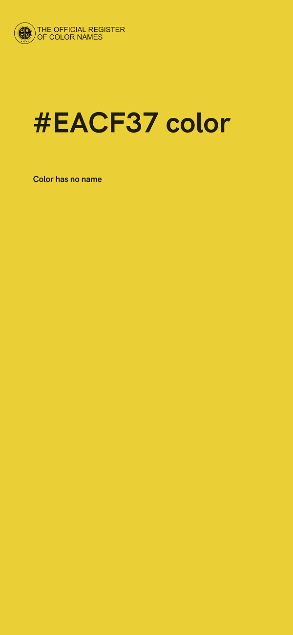 #EACF37 color image