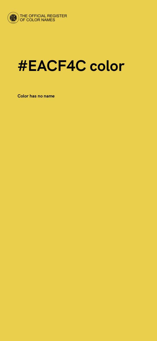 #EACF4C color image