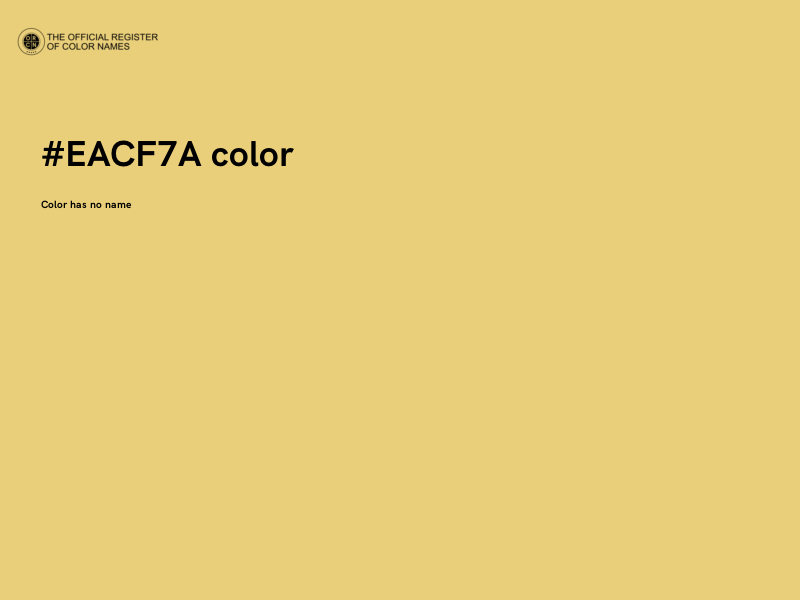 #EACF7A color image