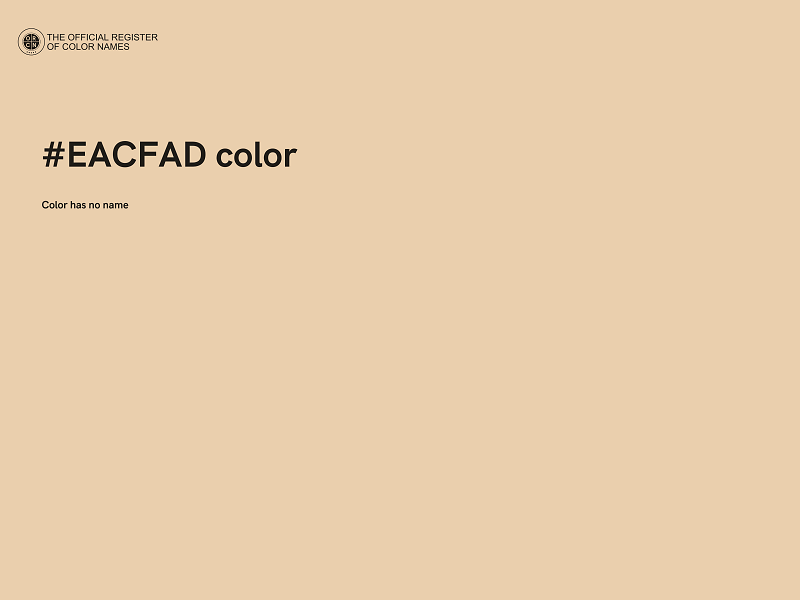 #EACFAD color image