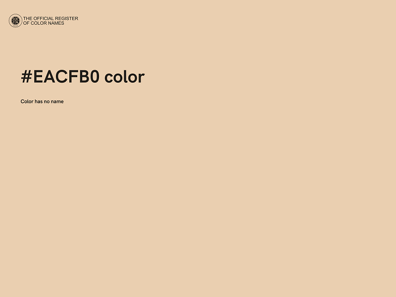 #EACFB0 color image