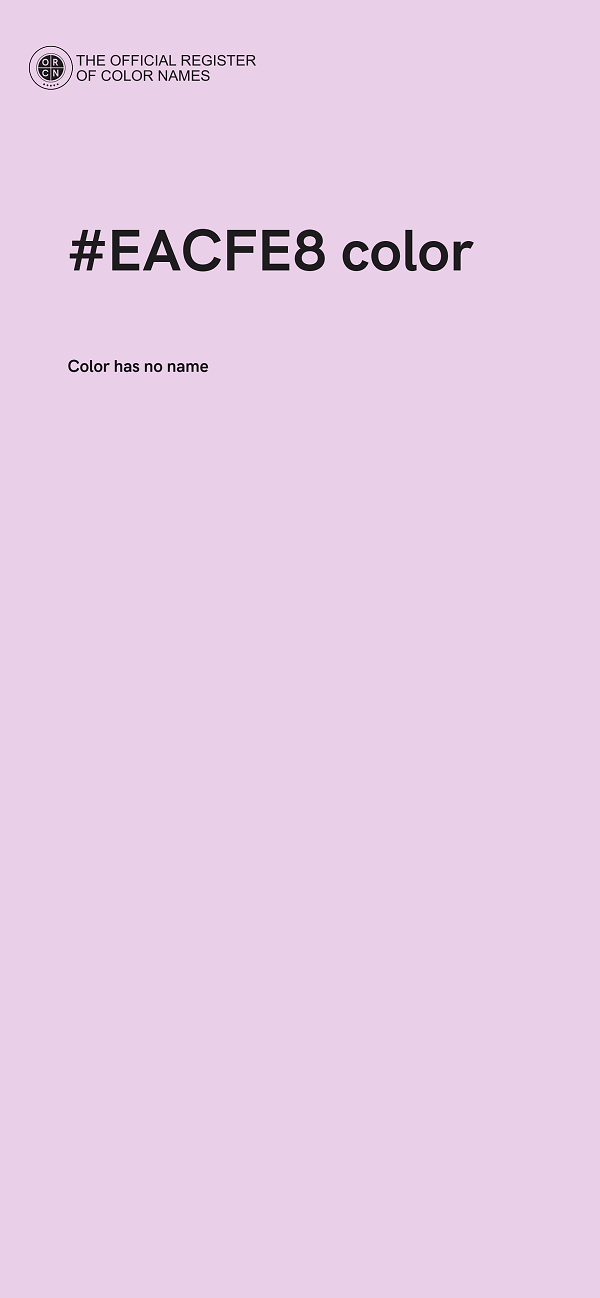 #EACFE8 color image
