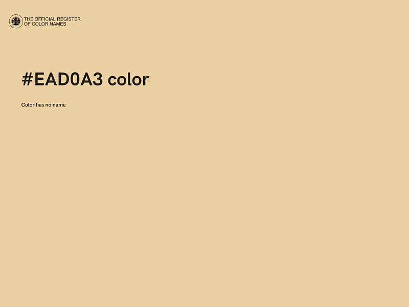 #EAD0A3 color image