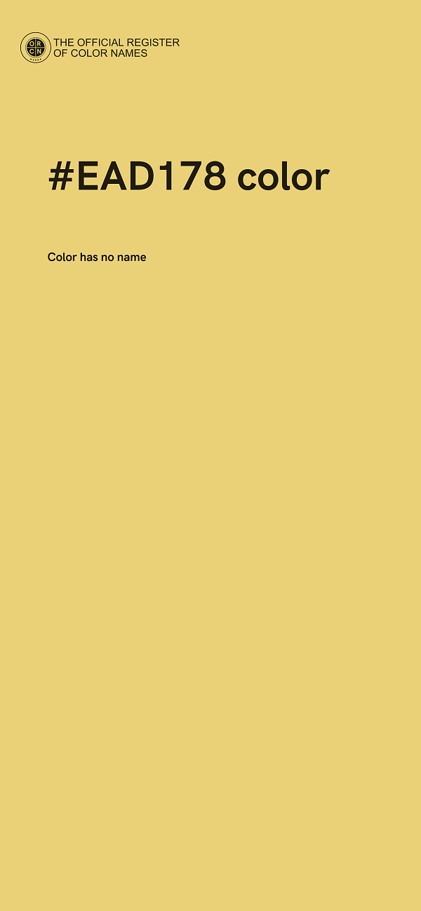 #EAD178 color image
