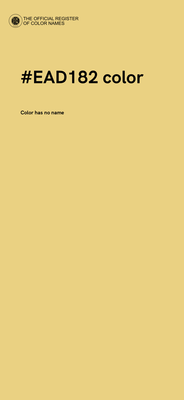 #EAD182 color image