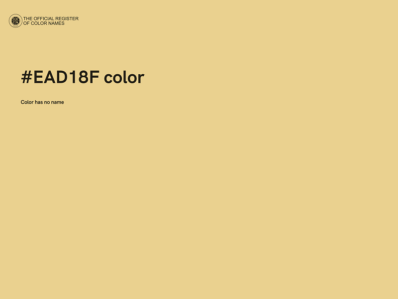 #EAD18F color image