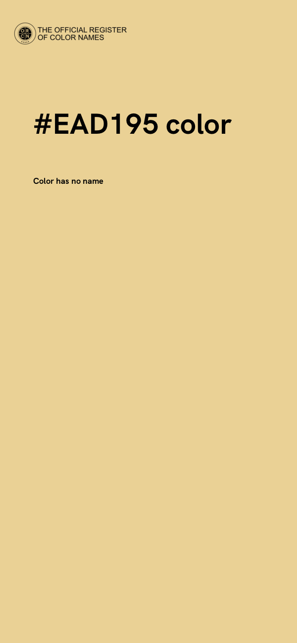 #EAD195 color image