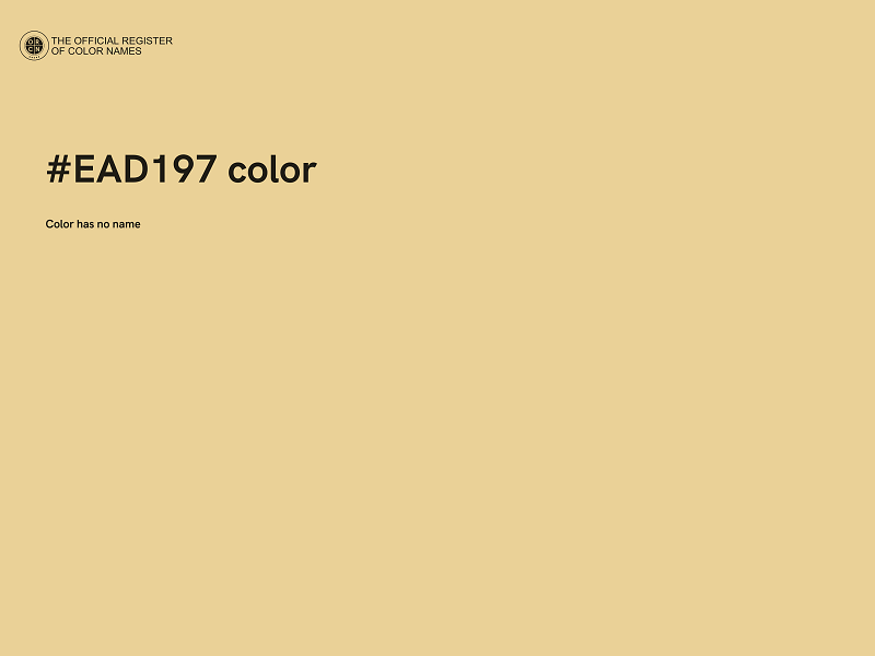 #EAD197 color image