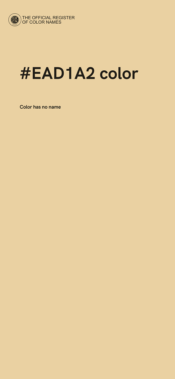 #EAD1A2 color image