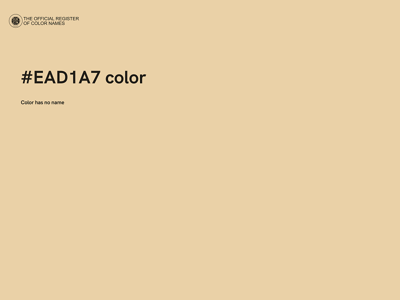 #EAD1A7 color image