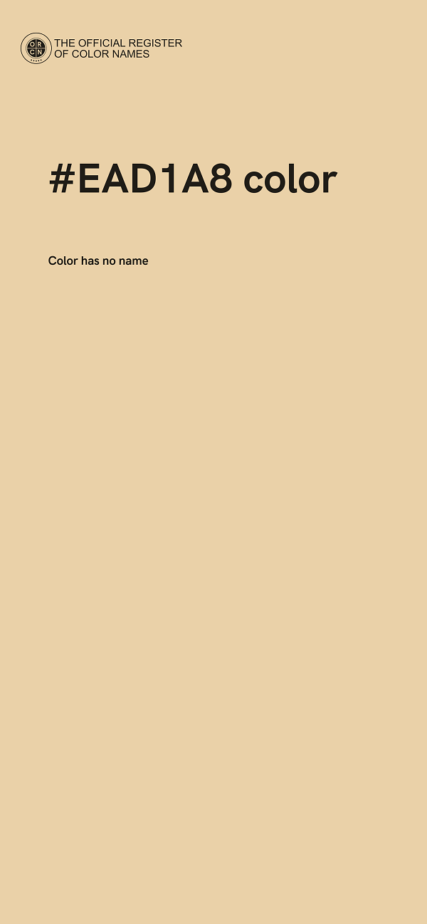 #EAD1A8 color image