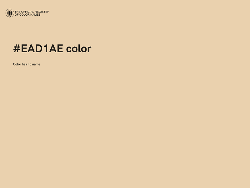 #EAD1AE color image