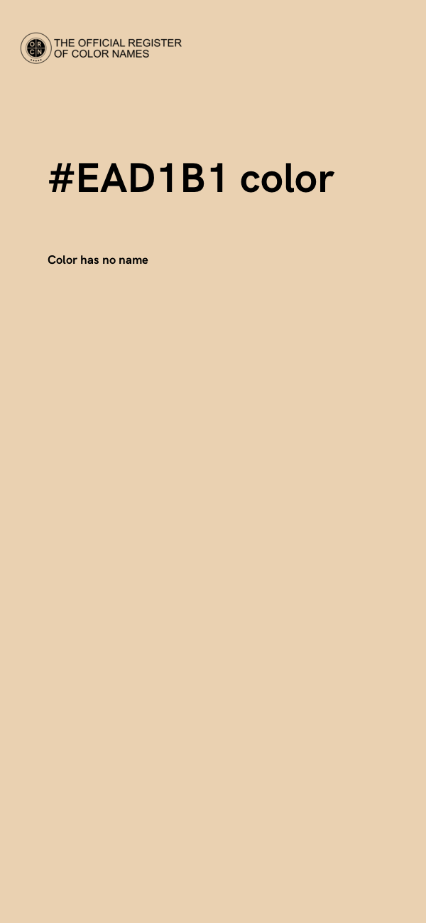 #EAD1B1 color image