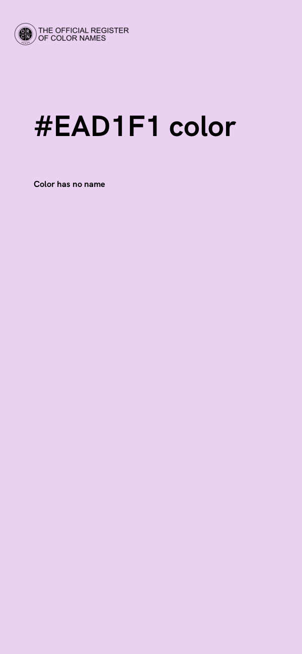 #EAD1F1 color image