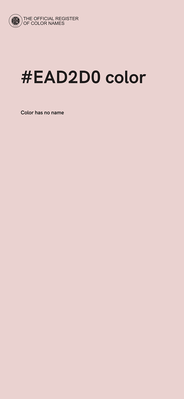 #EAD2D0 color image