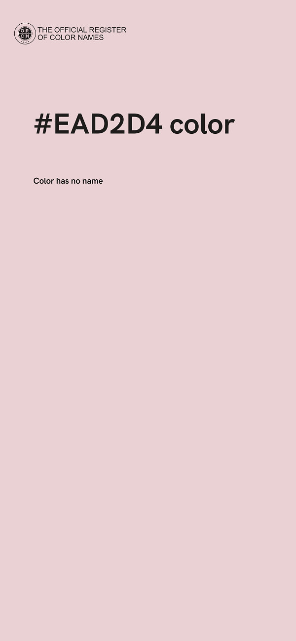 #EAD2D4 color image