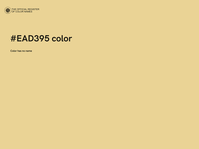 #EAD395 color image