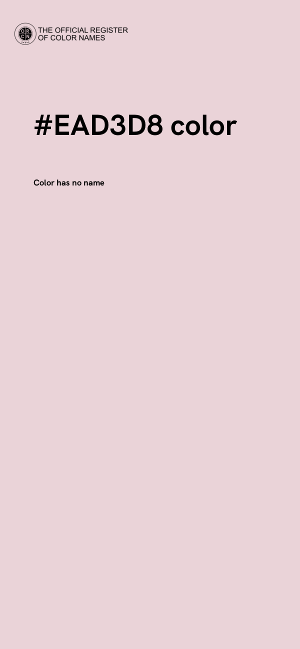 #EAD3D8 color image