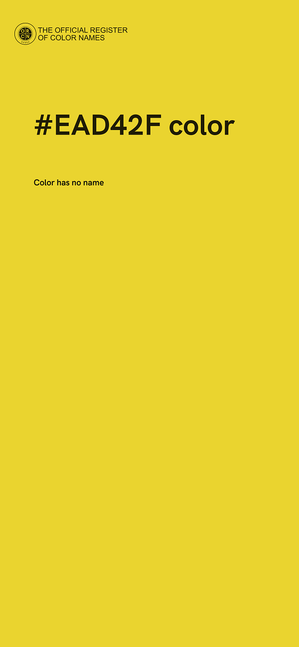 #EAD42F color image