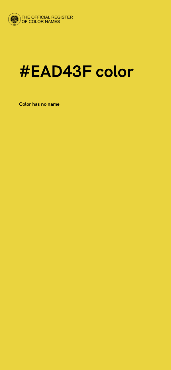 #EAD43F color image