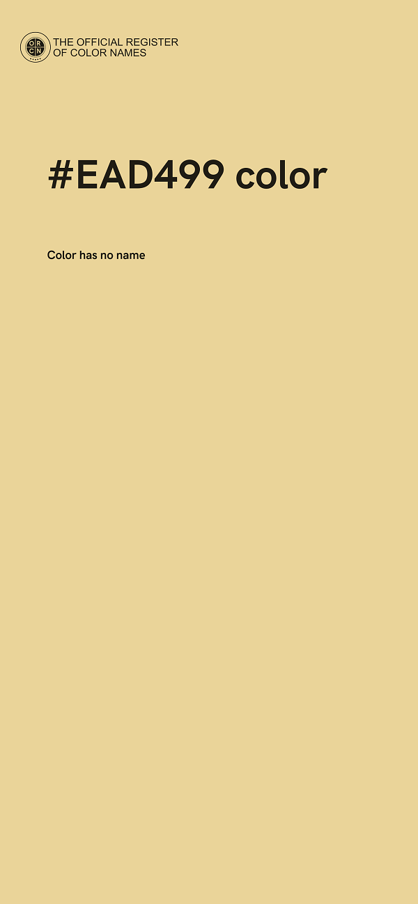 #EAD499 color image