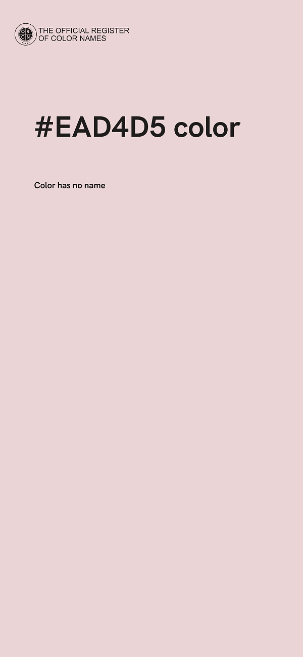 #EAD4D5 color image