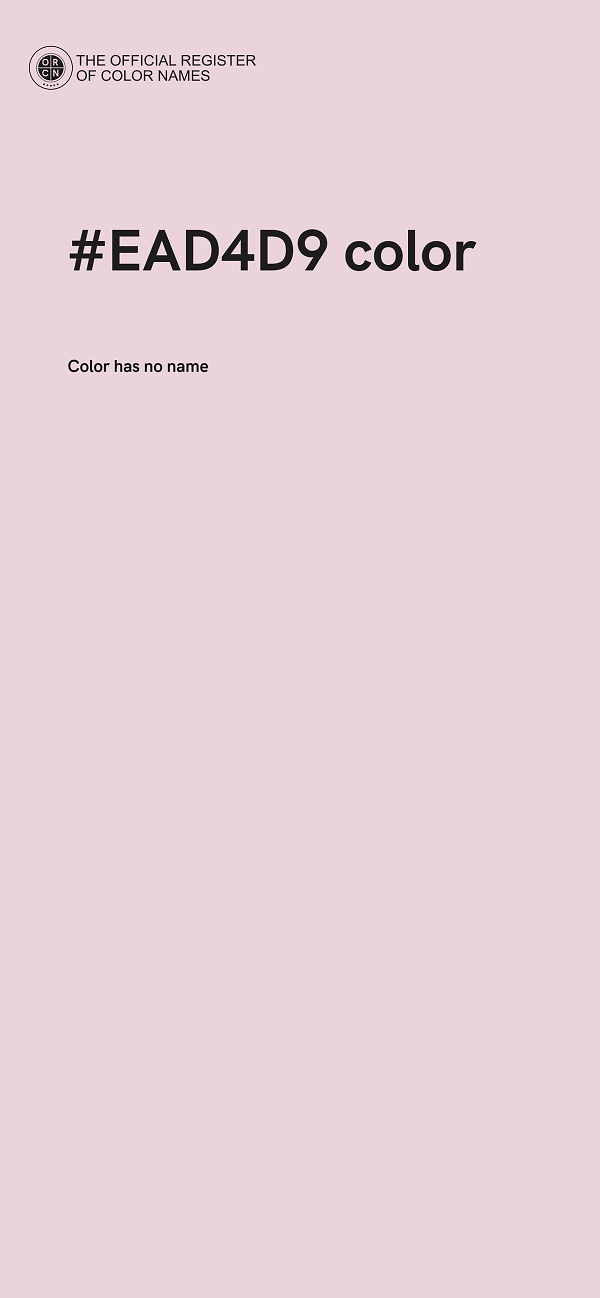 #EAD4D9 color image
