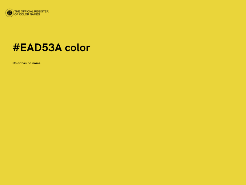 #EAD53A color image