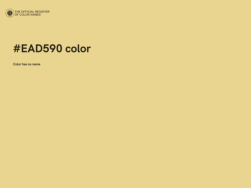 #EAD590 color image