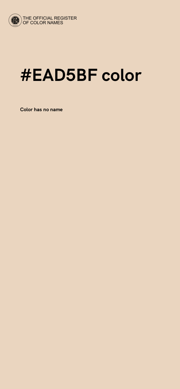 #EAD5BF color image