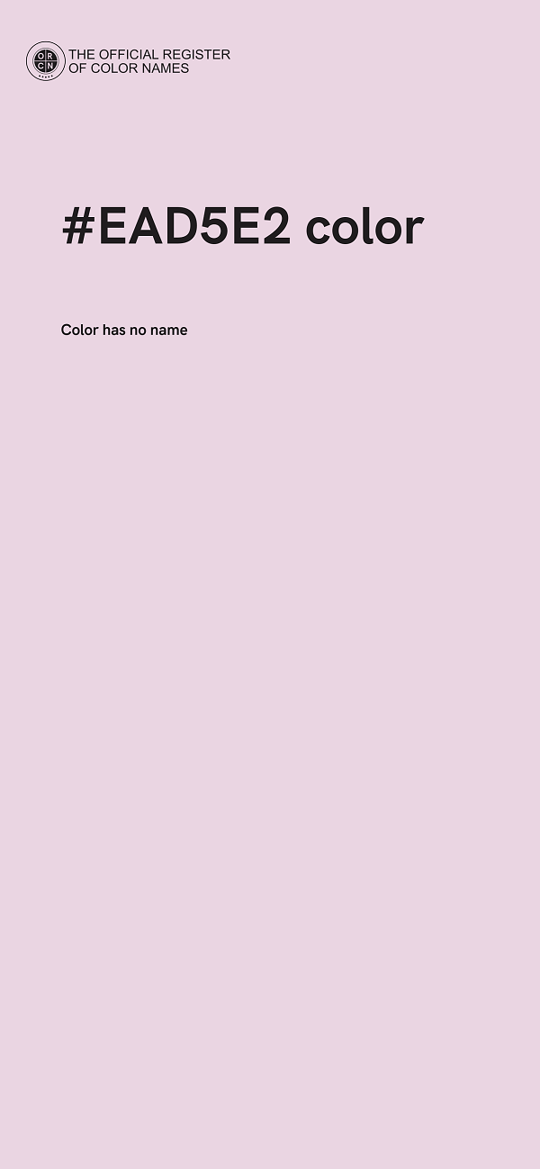#EAD5E2 color image