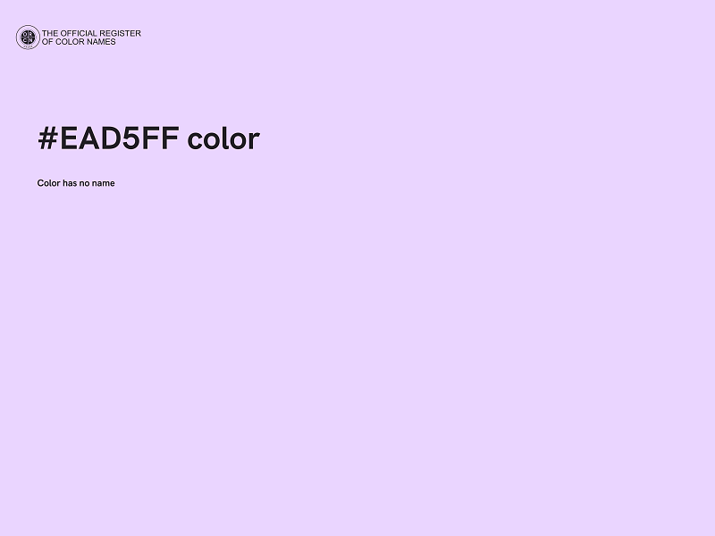 #EAD5FF color image