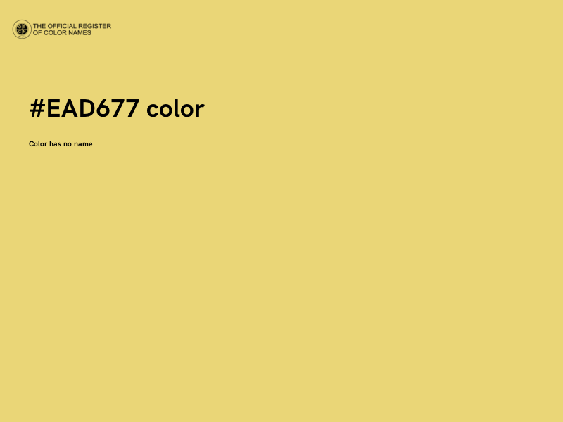 #EAD677 color image
