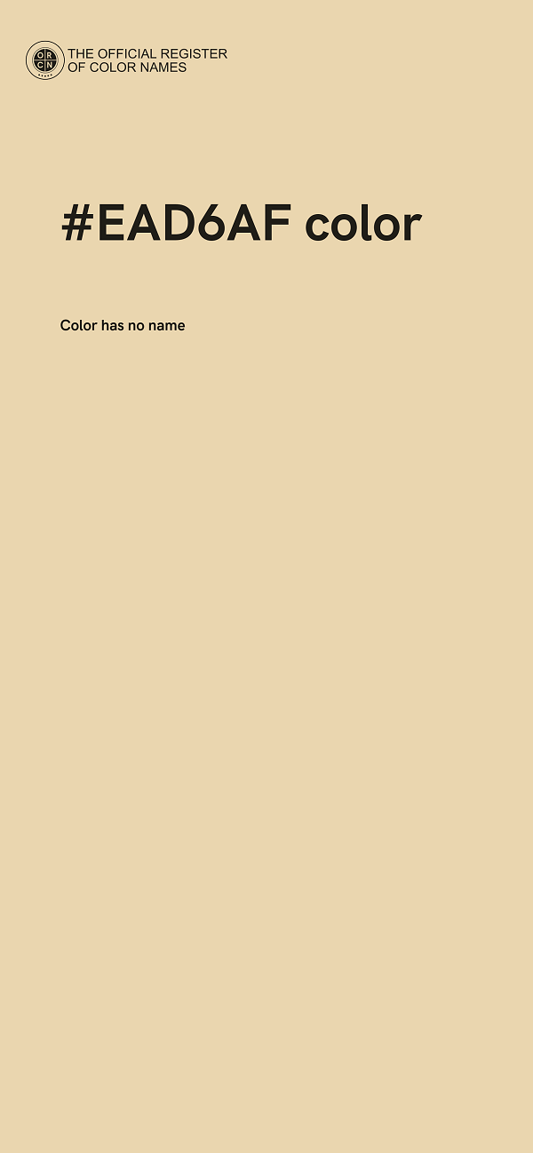 #EAD6AF color image
