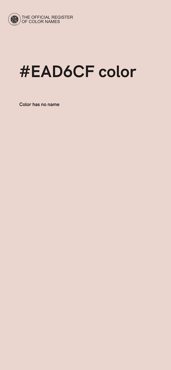 #EAD6CF color image