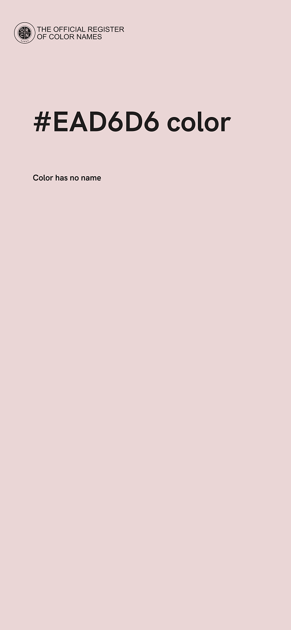 #EAD6D6 color image
