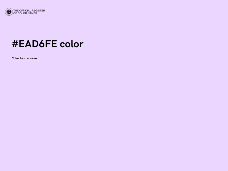 #EAD6FE color image